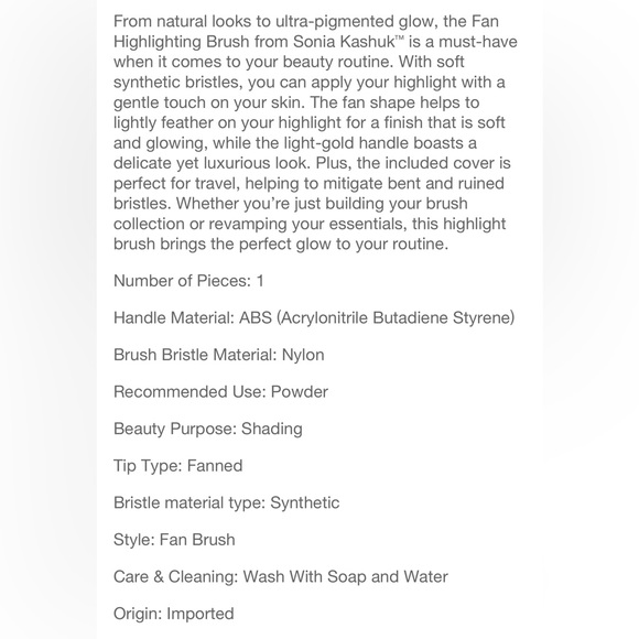 ✨ New Set of 3 Sonia Kashuk Makeup Brushes Crease 273, Tapered 227, Fan 176 ✨ - Picture 12 of 14